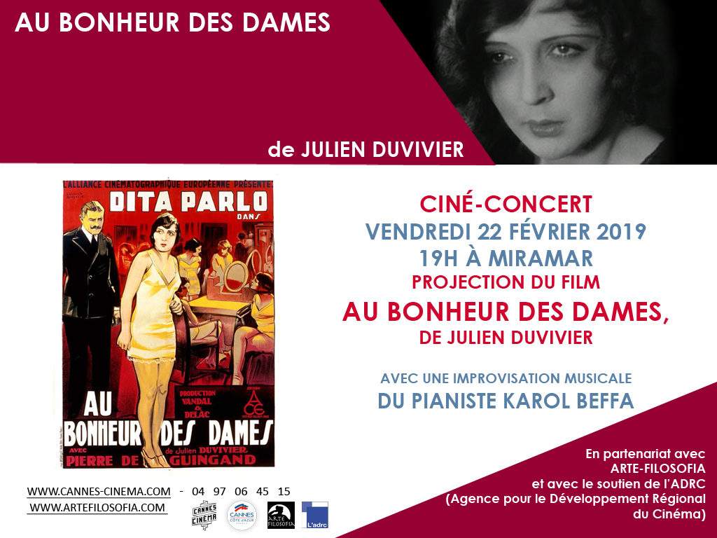 AUX BONHEUR DES DAMES - CINÉ-CONCERT avec Karol BEFFA - 22/2/2019